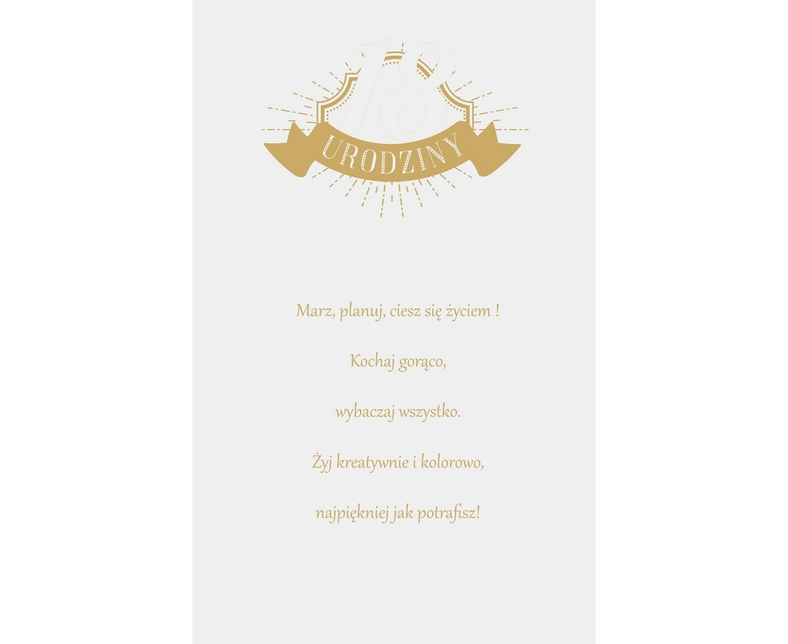 Greeting card 18th Birthday, 13x20,5 cm